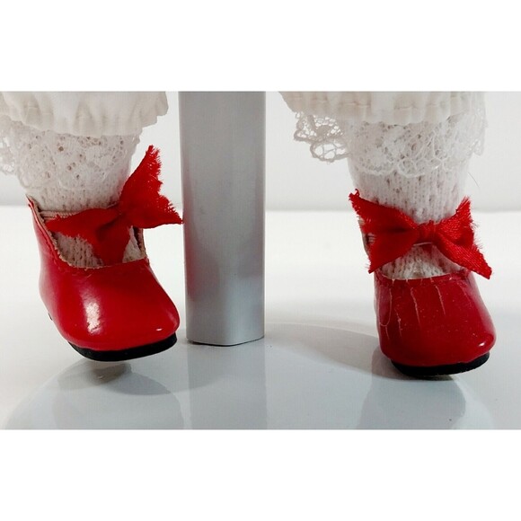 Vintage PIXIE STIX Porcelain Baby Doll Retired KATHLEEN STAYTON 11in Tall Stand - Picture 8 of 13